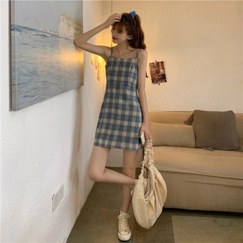 BloesemBelle's Betoverende Zomerse Checkered Shirt Jurk