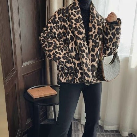 Luxe Luipaardjas Bontlook Coat Dames