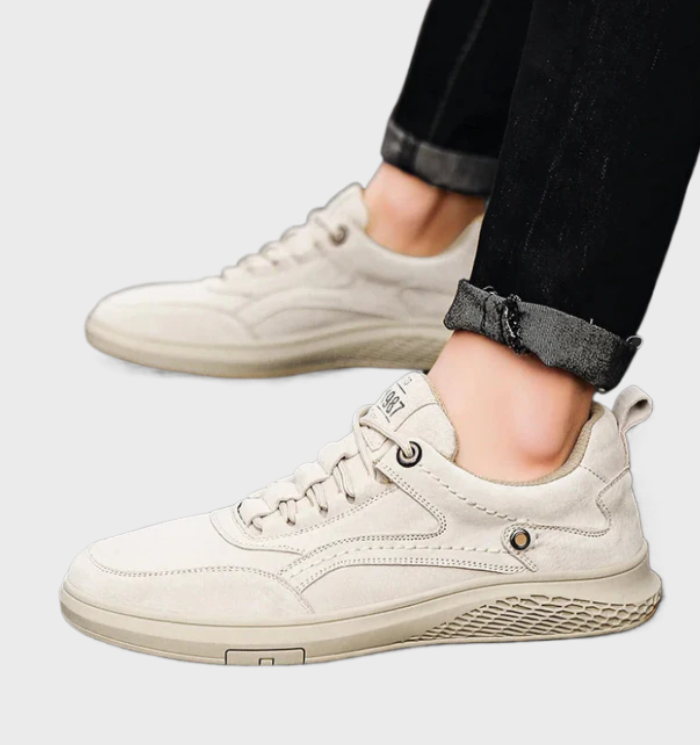 Leren Sneakers met Vetersluiting Luxe Design