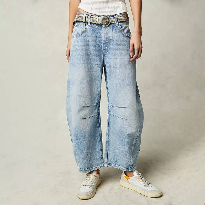 Dames Baggy Jeans Losse Zittende Broek