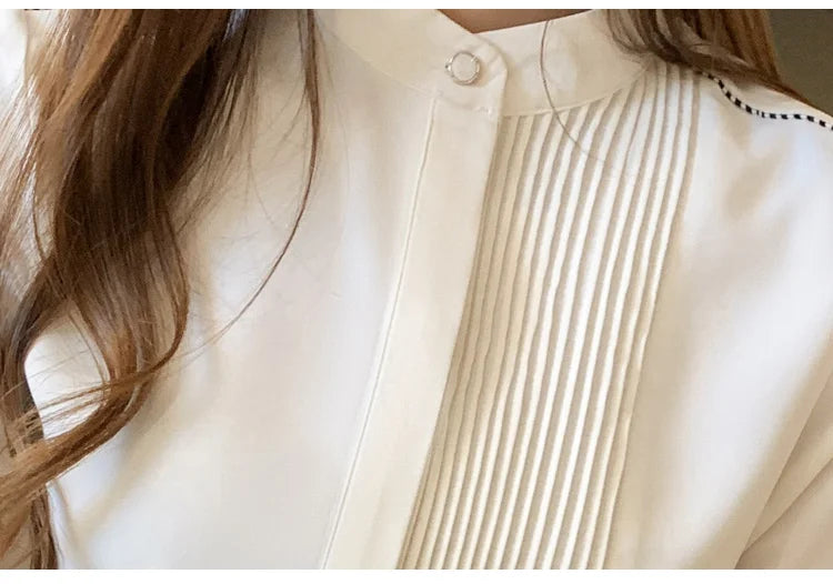 MIRA Lange Mouw Chiffon Blouse voor Vrouwen