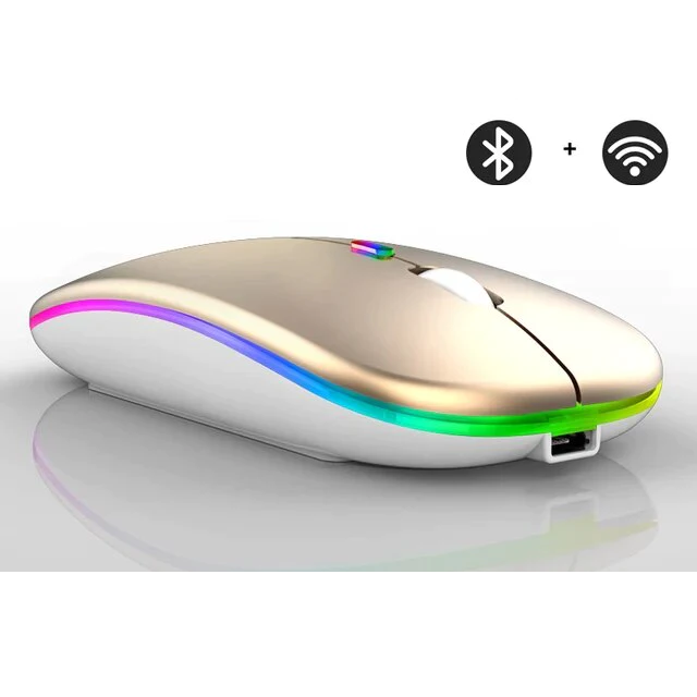 Bluetooth Muis Draadloos Oplaadbaar met LED Verlichting