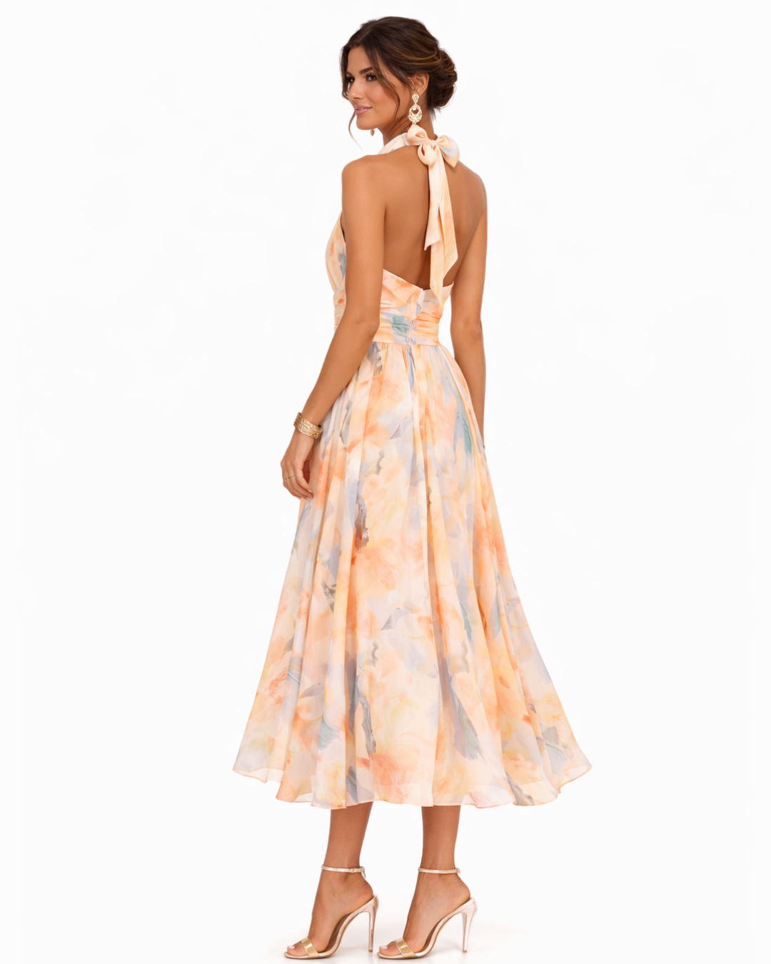 Luna | Elegante Halterhals Lange Jurk Dames Maxi Jurk 3