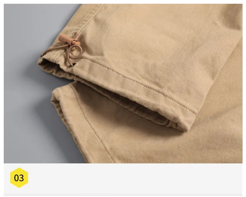 Herens Cargo Broek Katoen Relax Fit Grote Zakken