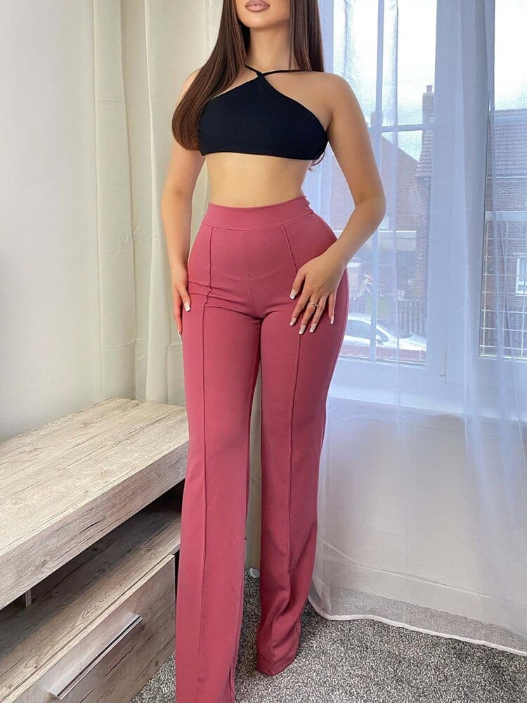 Hoge Taille Uitlopende Broek voor Vrouw Elke Dag