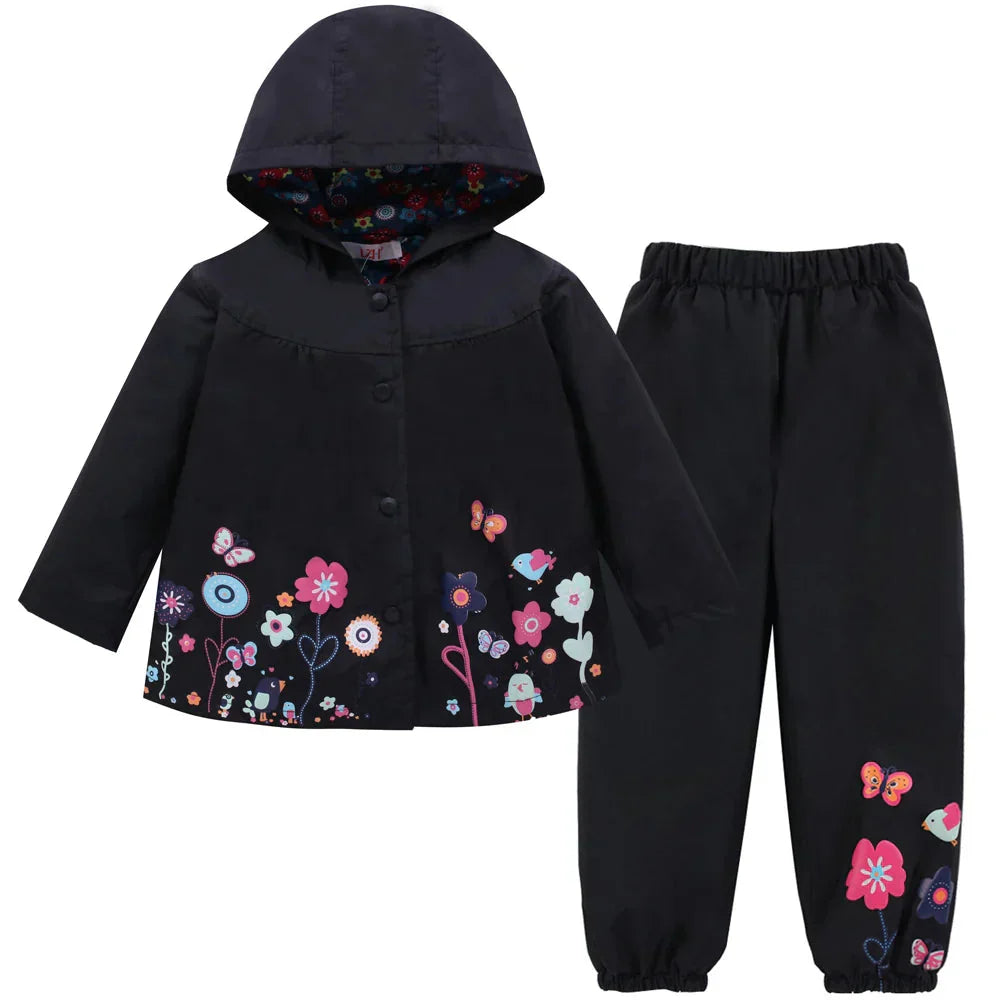 Kinder Regenpak Waterdicht met Capuchon en Broek