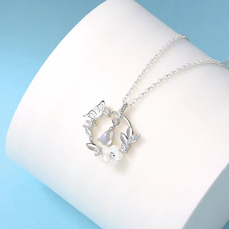 Hartvormige Ketting Zilver Gemaakt voor Vrouw