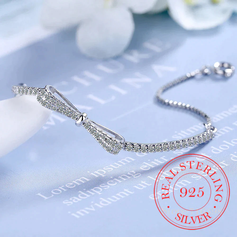 Zilveren Tennisarmband met Zirkonia Edelsteen Elegant Simpel
