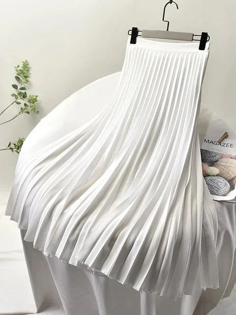Elegante Plooirok voor Vrouwen Zwart Jurk Model