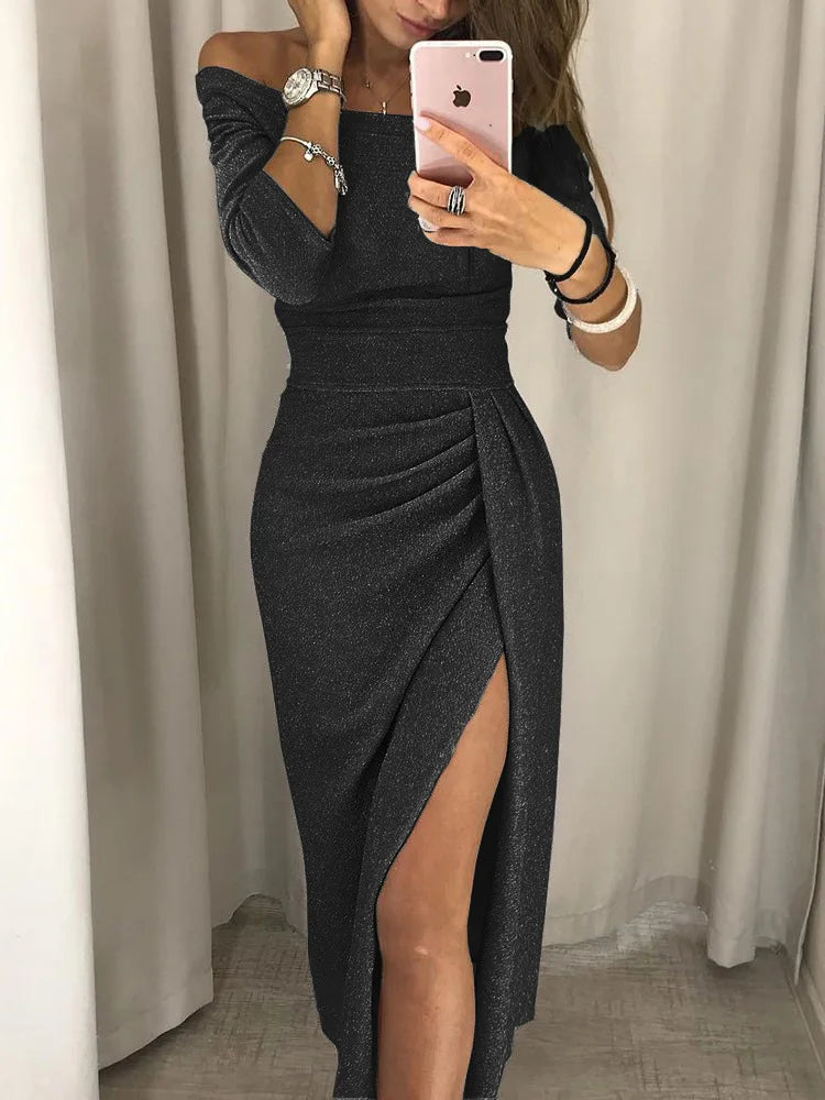 Off-the-Shoulder Jurk Trendy voor Vrouw
