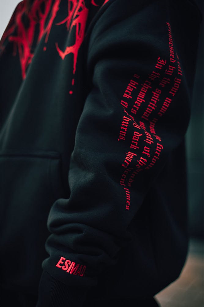 Oversized Hoodie met Damon Print – Zware Sweatshirt voor Heren