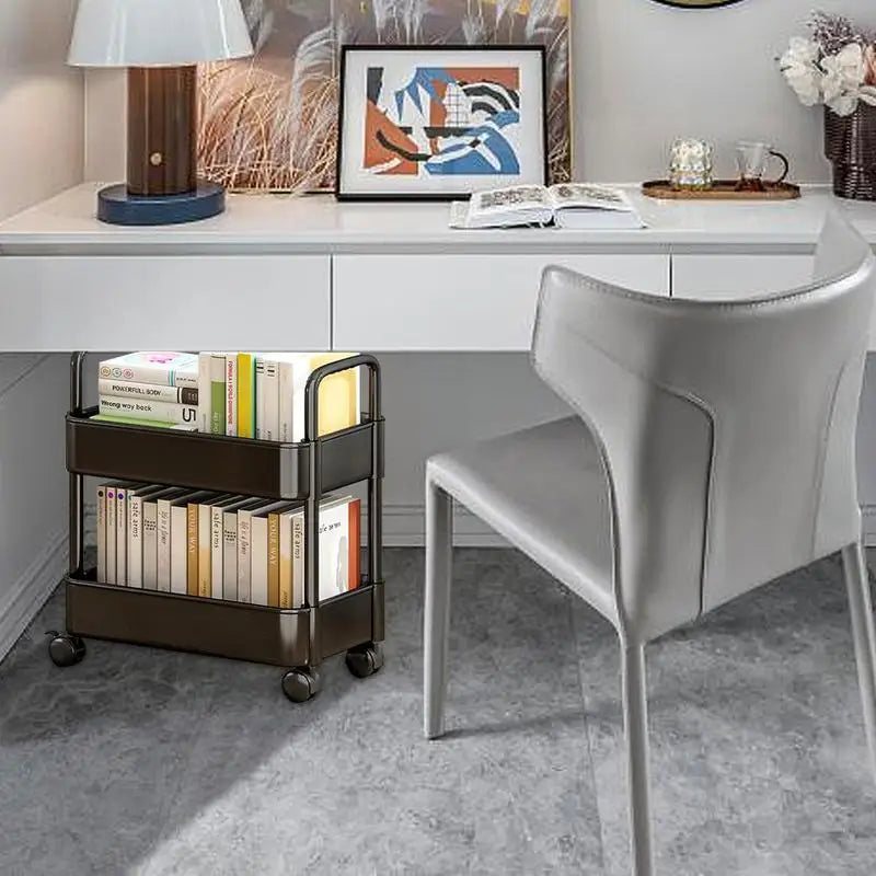 Boekenkast Trolley met Wielen Mobiel Rollend