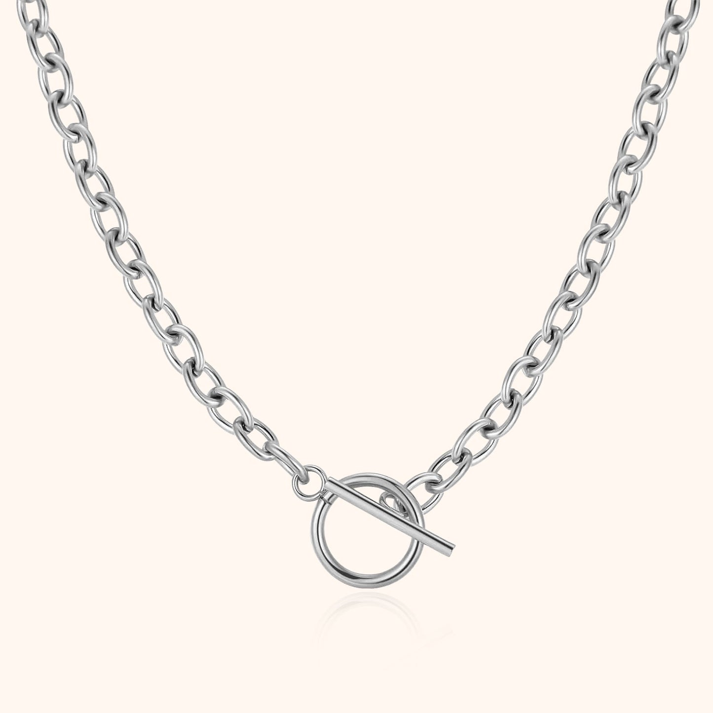Ketting Geometrisch Design Subtiel Zilveren Halsketting