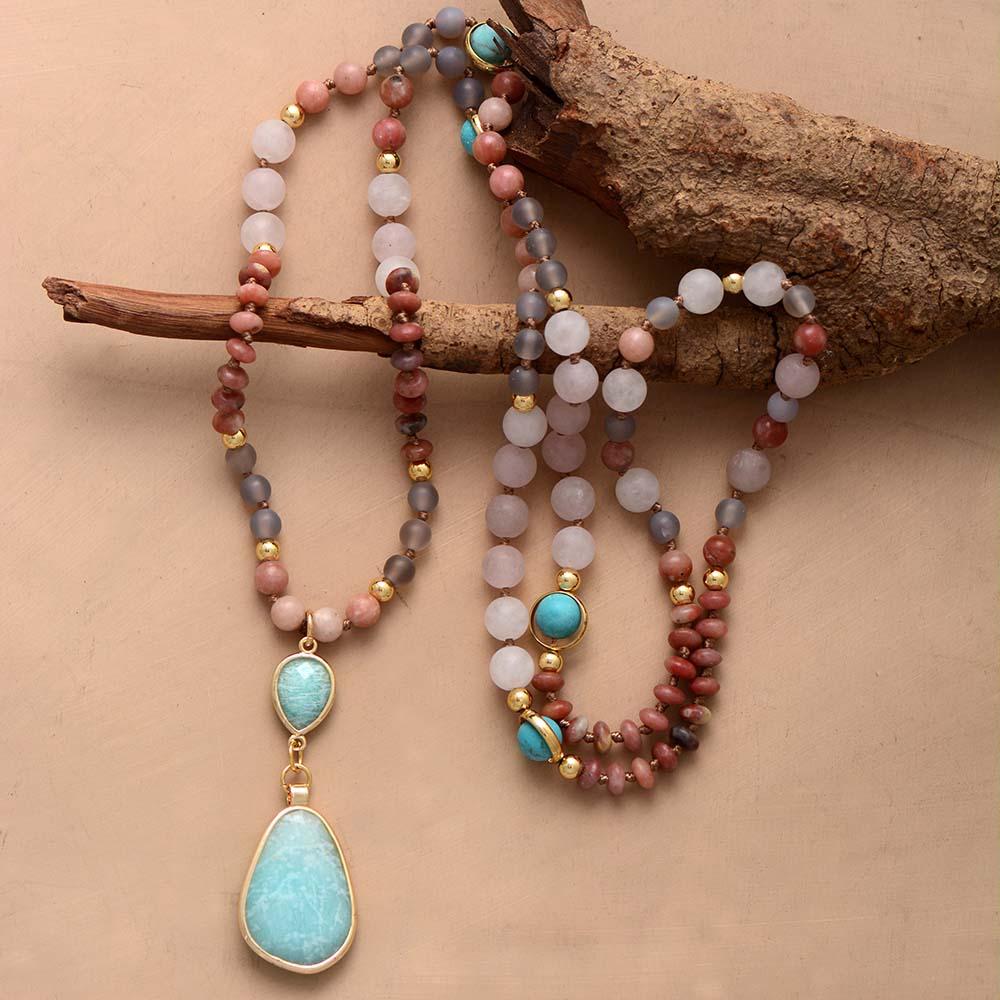 Mala Ketting Pastel Reinigend Edelsteen Halsketting