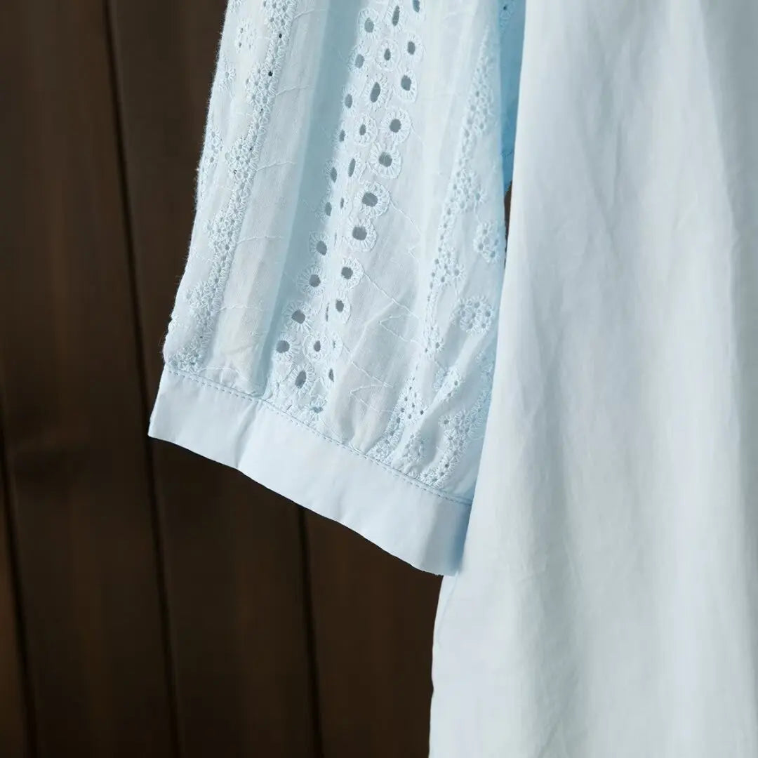 Lente Katoenen Doorkijkblouse voor Vrouwen