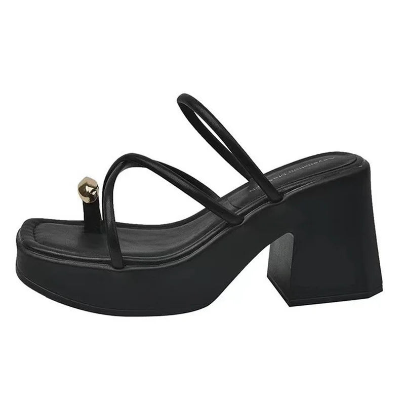 New Brand's Dikke Hak Sandalen voor Dames