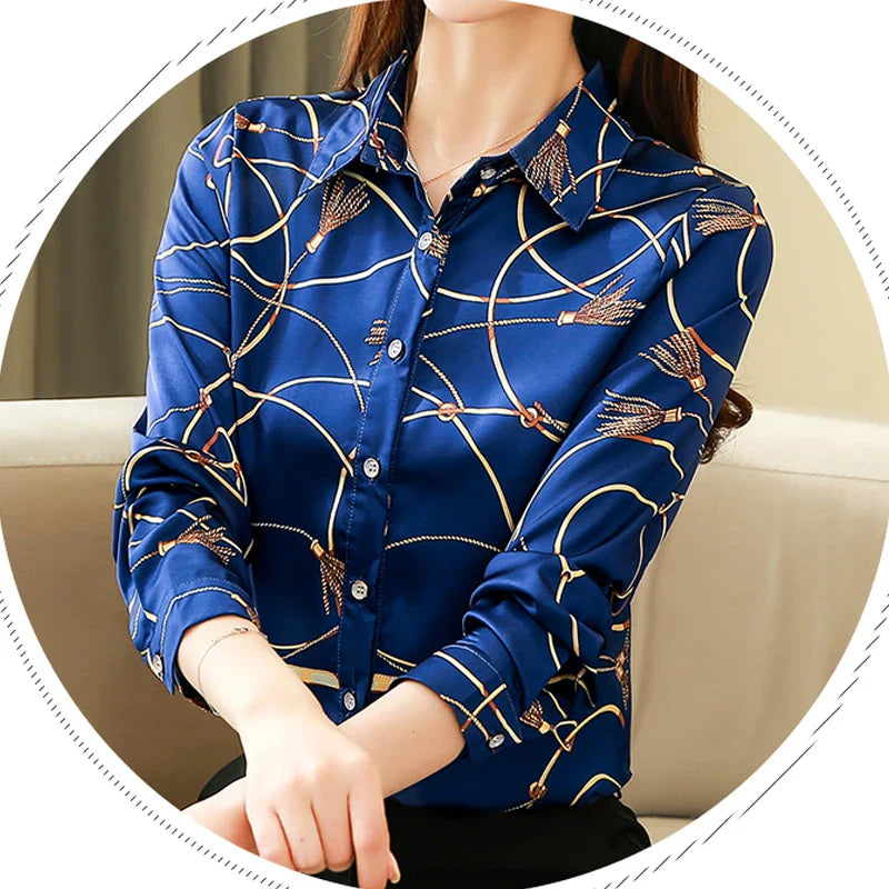 Nieuwe Zijde Blouse Voor Vrouwen