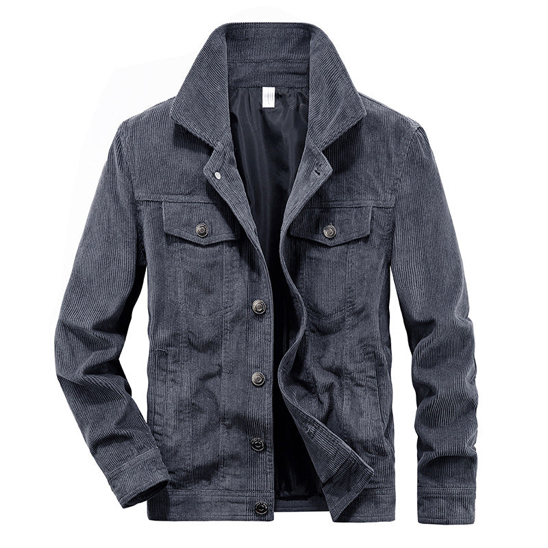 Heren Ribfluwelen Jas Vintage Stijlvol Koert