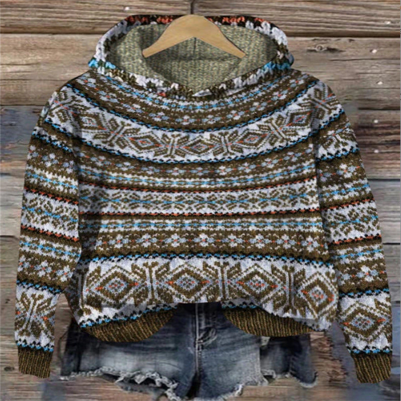 Gebreid Vest met Print voor Dames – Comfortabel & Trendy