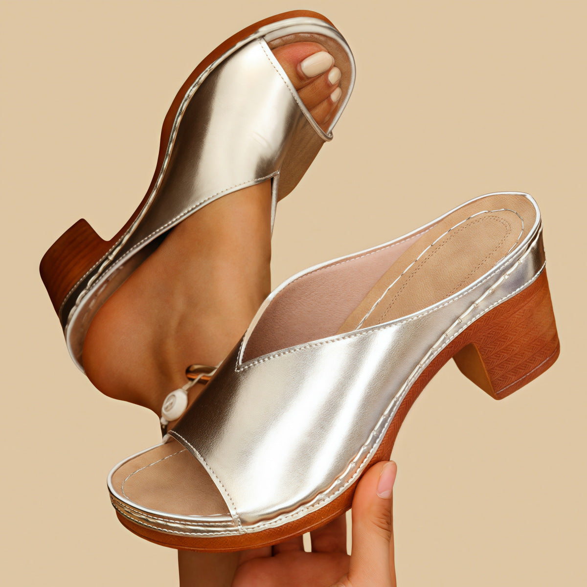Dames Sandalen Met Hak Elegant