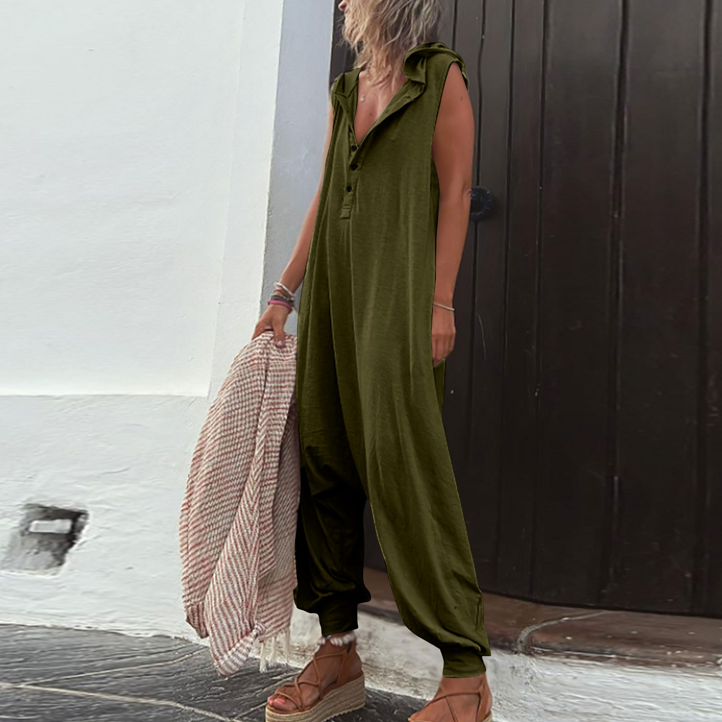 Boho Jumpsuit Zomerjurk Vrouwen Losse Fit