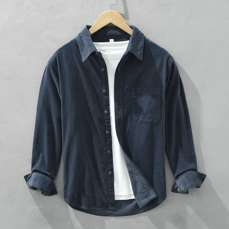 Retro Corduroy Overhemd voor Heren – Elegant & Tijdloos voor Elke Gelegenheid