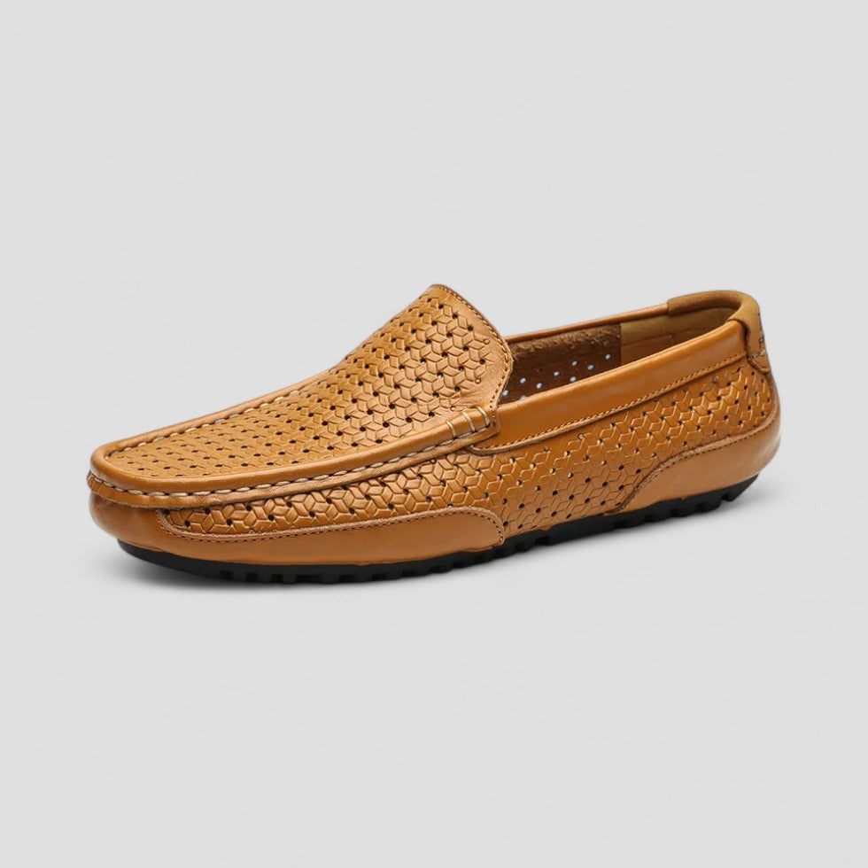 Orthopedische ademende leren loafers voor heren 3