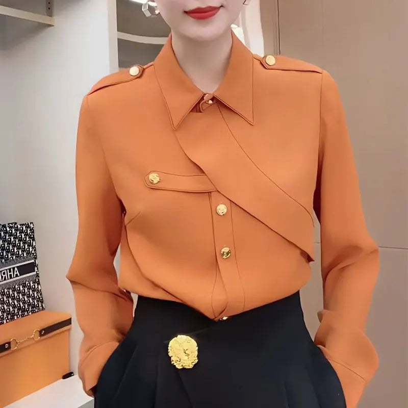 Elegance Envy Asymmetrische Blouse