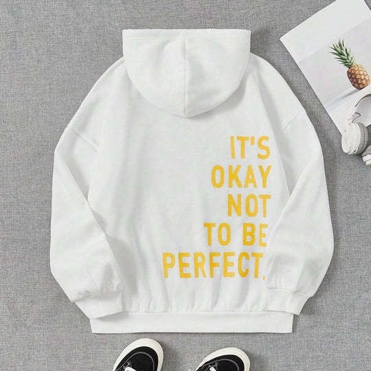 Dames Hoodie Warm Met Statement Print en Tijdloze Stijl