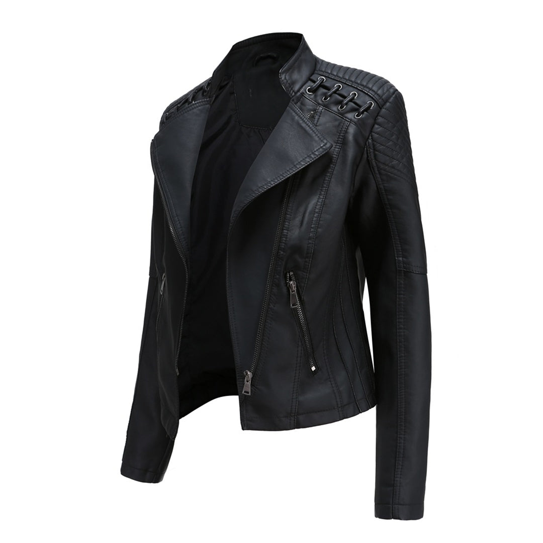 Leren Jack Dames Trendy Biker Stijl