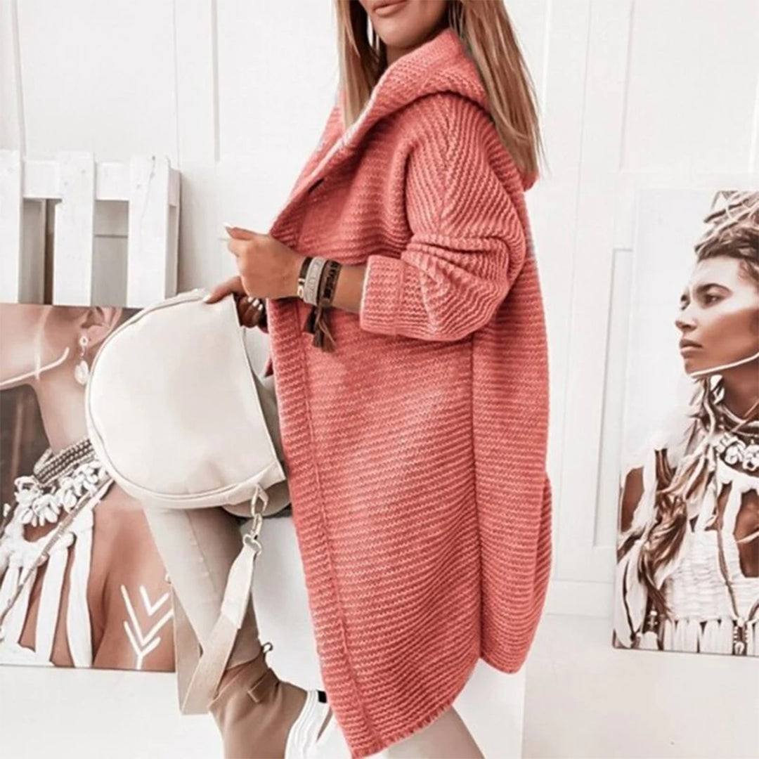 Gebreide Jas met Capuchon Oversized Warm en Zacht