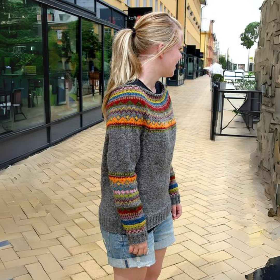 Retro Damestrui met Print – Comfortabel en Stijlvol