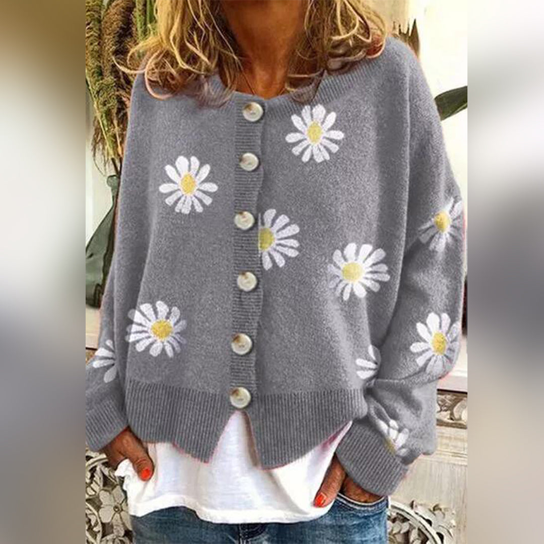 Vittoria | Pullover Maglia con Motivo Floreale