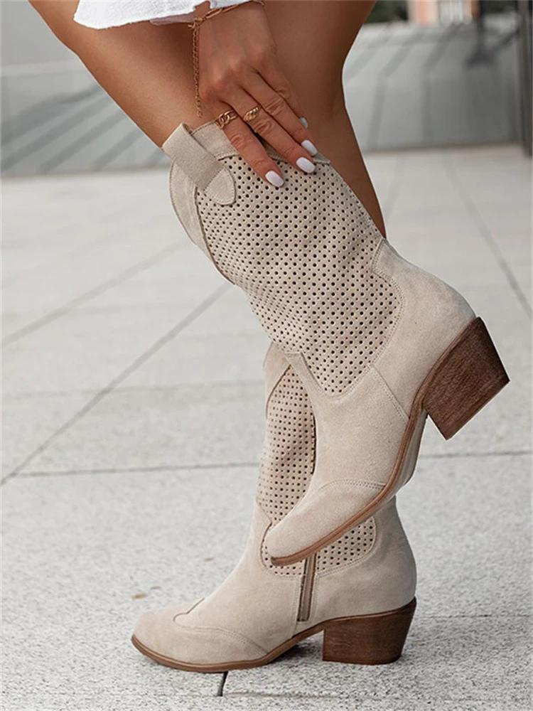 Cowboylaarzen voor Dames Western Stijl Leer