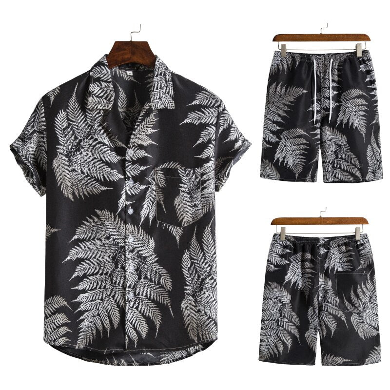 Herencombi Zomerse Hawaii Print Korte Broek