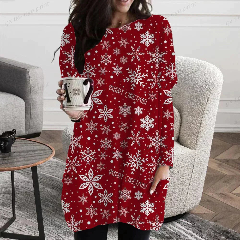 Kerstjurk Dames Rood Feestelijke Jurk