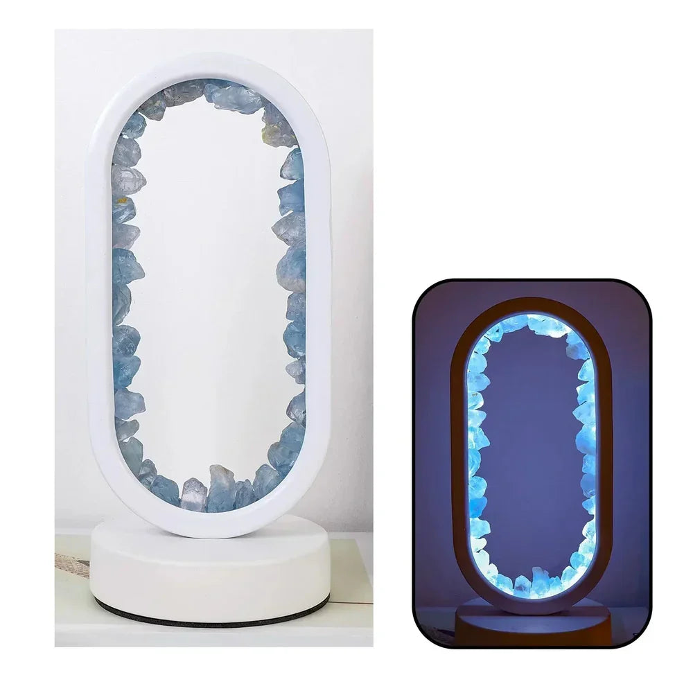 Amethist Lamp Handgemaakt Uniek Design Purper Kleur