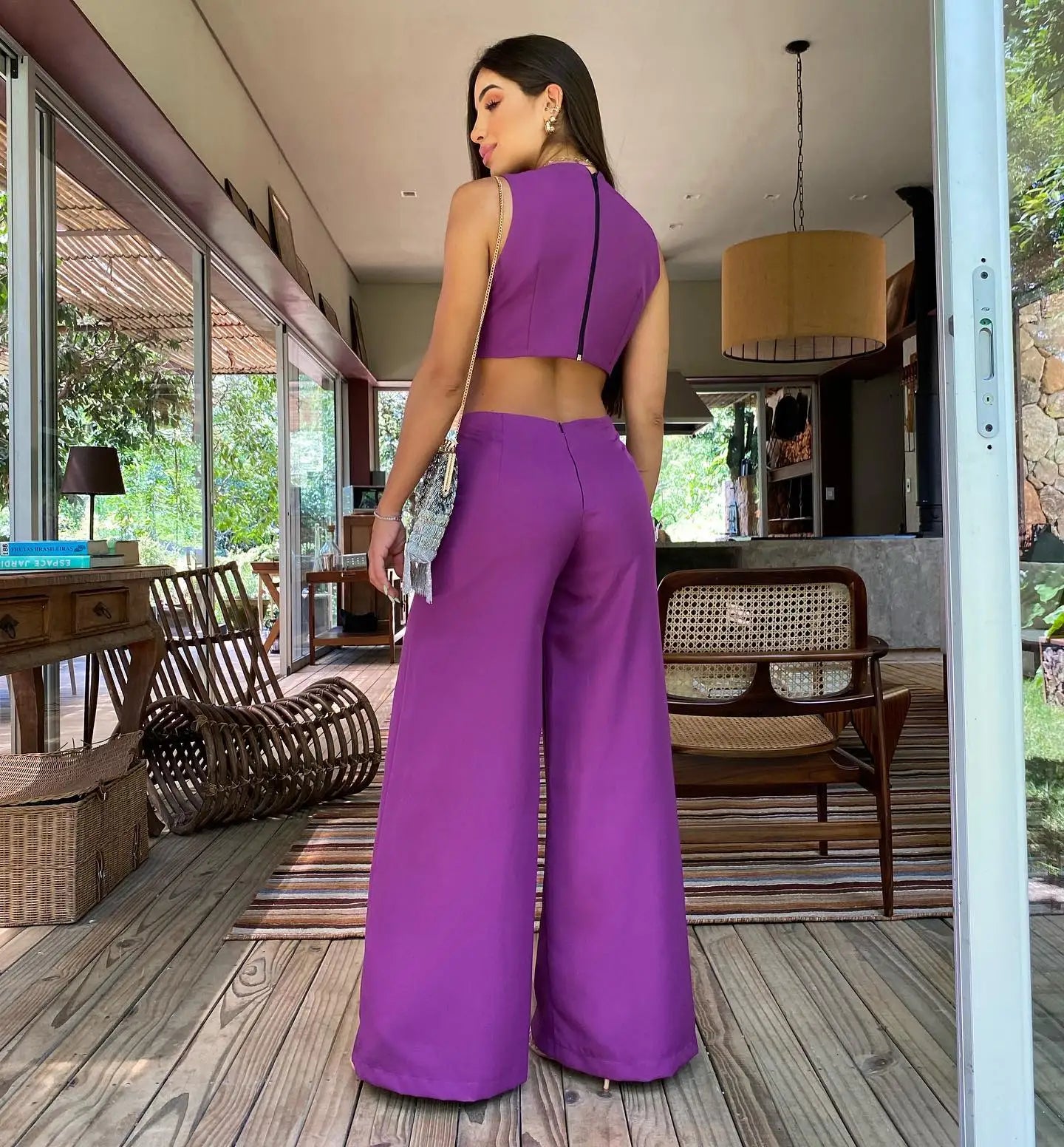 Jumpsuit Elegante Eendelig Wijd Model