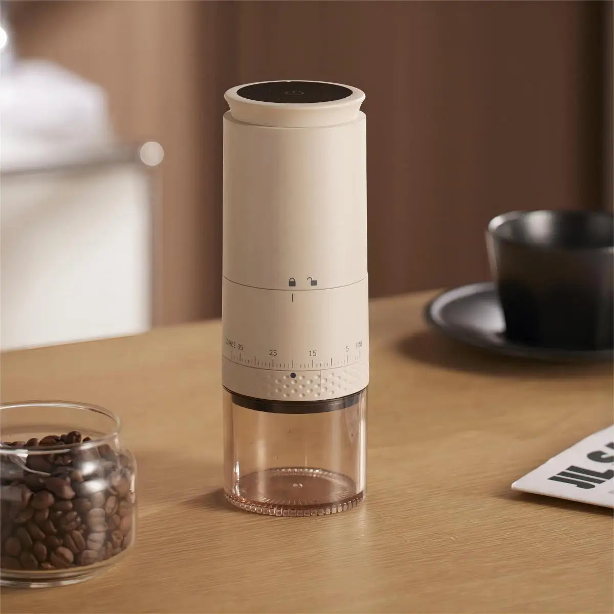 Elektrische Koffiemolen Draagbaar voor Koffiebonen Malen