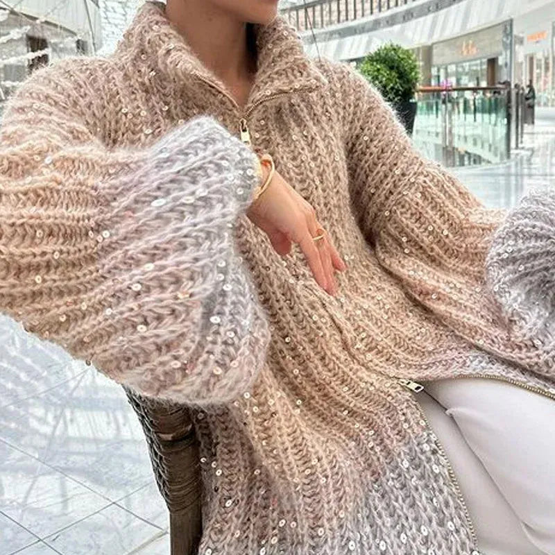 Glittertrui Stijlvol voor Vrouw Glimmer Effect