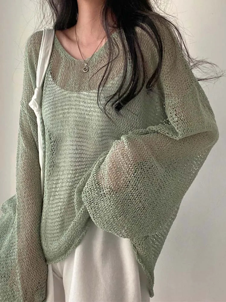 Dames Trui Lange Mouwen Streetwear Uitgesneden Model