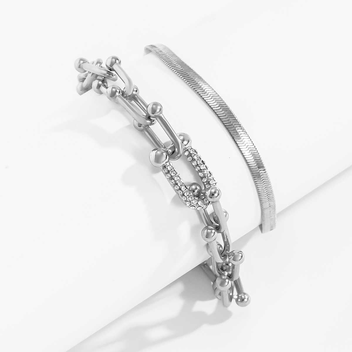 Gouden en Zilveren Armband Set 2-delig