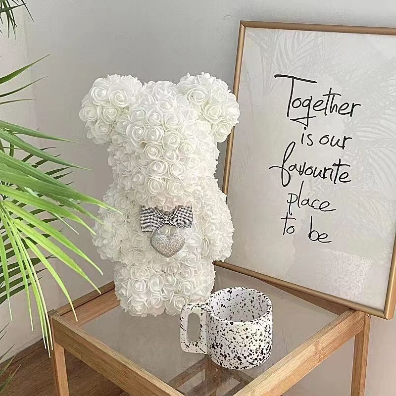 Valentijnsdag Teddybeer met Rozen