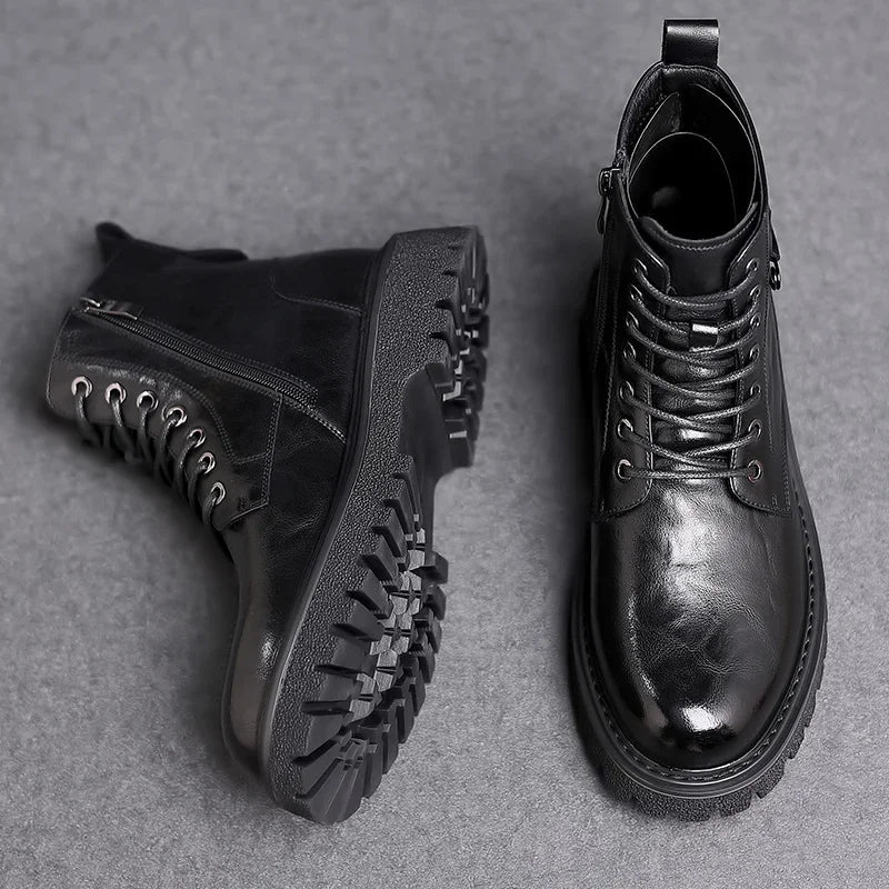 Herenboots Robuust Outdoor met Vetersluiting Waterdicht