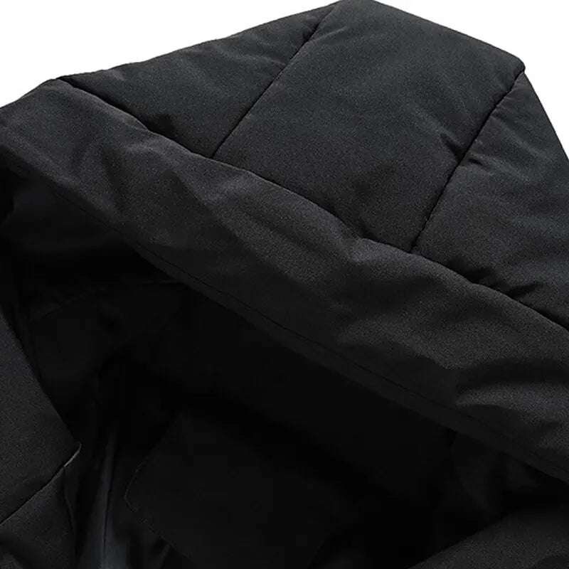 Heren Zwarte Puffer Jas met Capuchon - Warm en Stijlvol voor de Winter