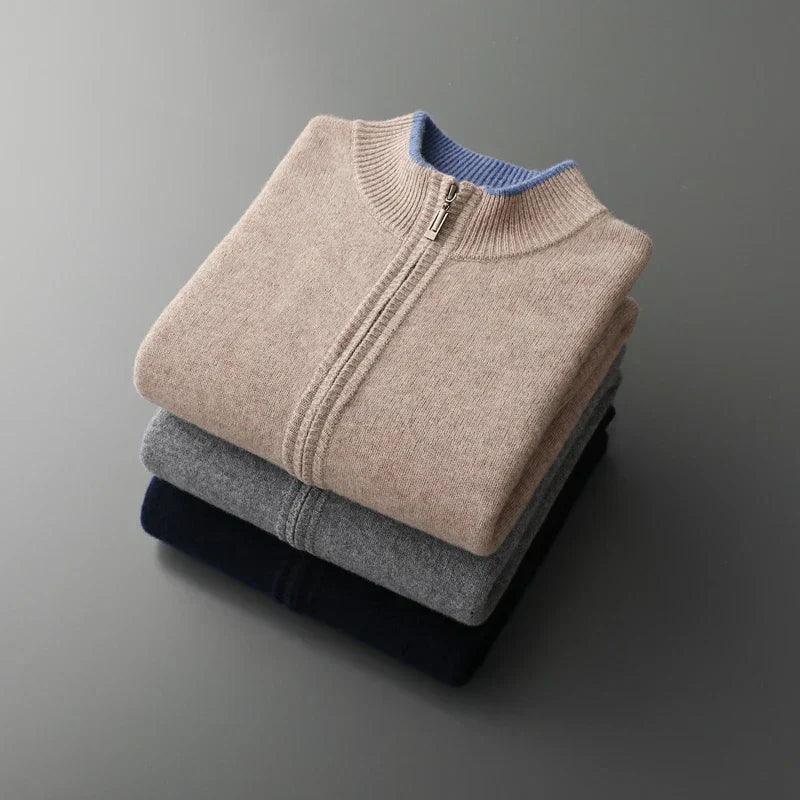 Heren Vest van Kasjmiermix, Zachte Warme Coat