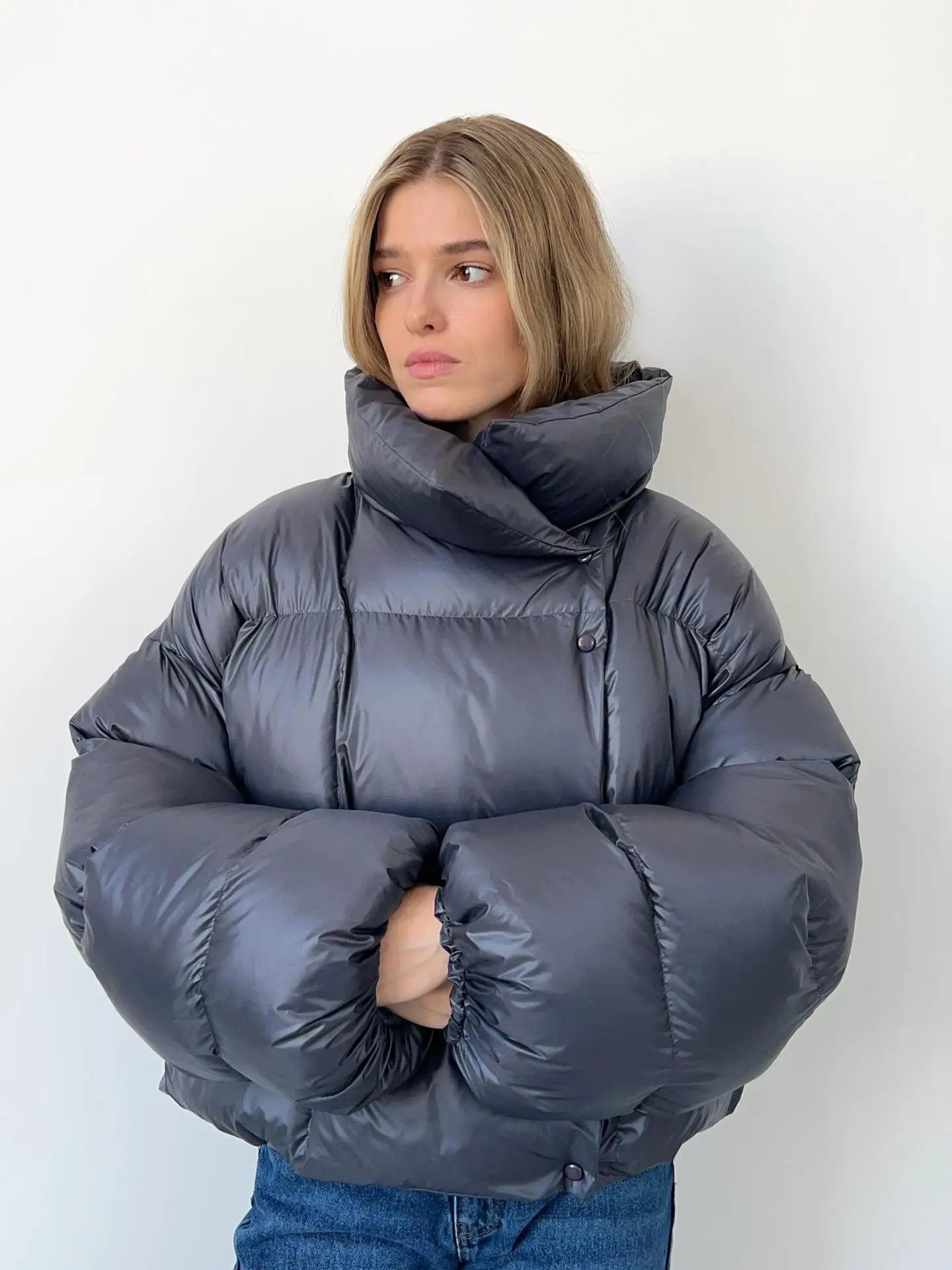 Dames Pufferjas Gewatteerd Oversized Warm en Trendy