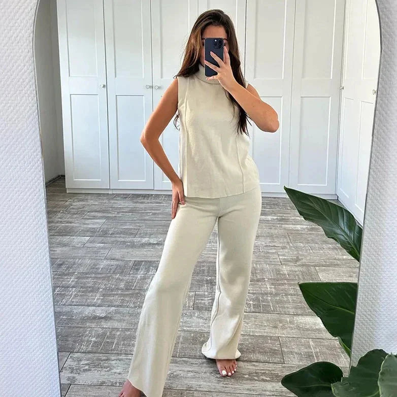 Mouwloze Set Elegante Vrouwelijke Zomerkleding