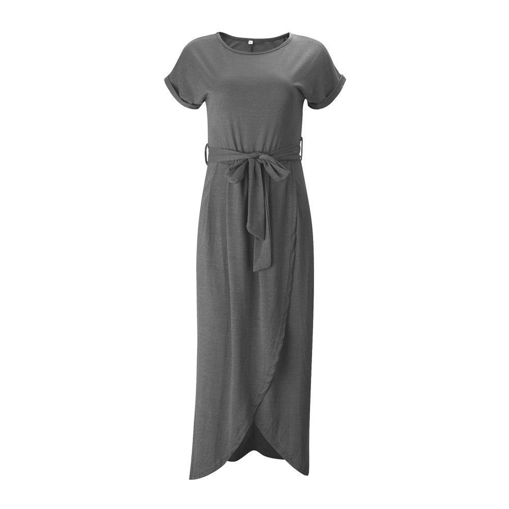 Maxi Jurk met Splithalte Zomerjurk Vrouwen