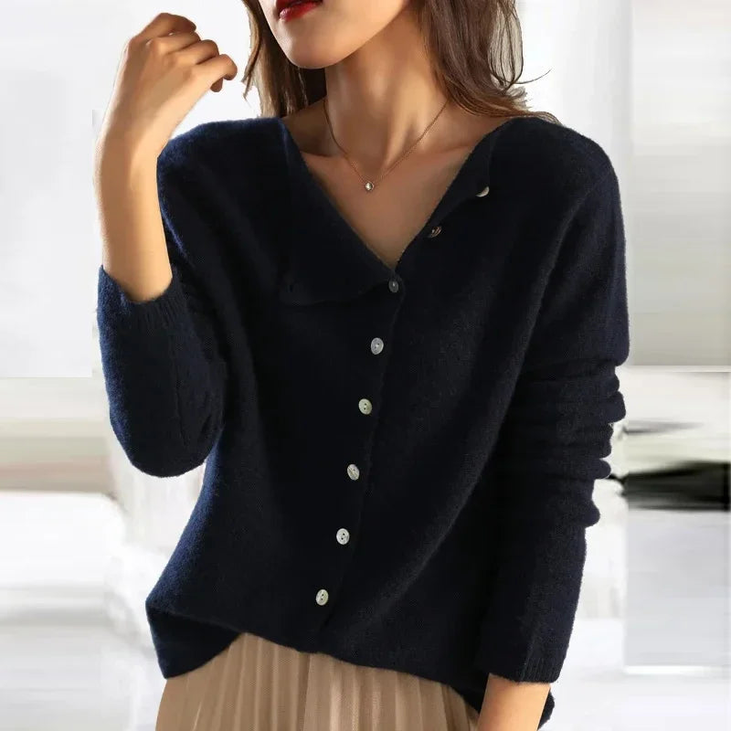Stijlvolle Sweater met Knoopsluiting voor Vrouw